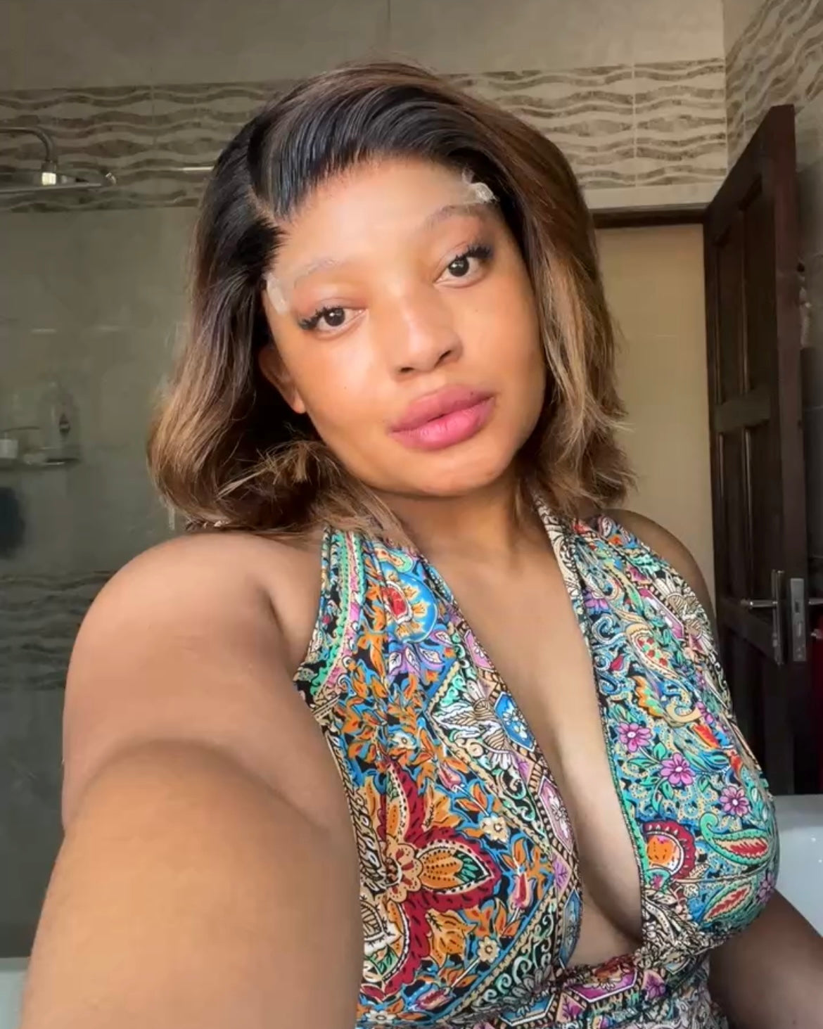 HIGHLIGHTED LAYERED BOB- Glueless premium hd raw wig