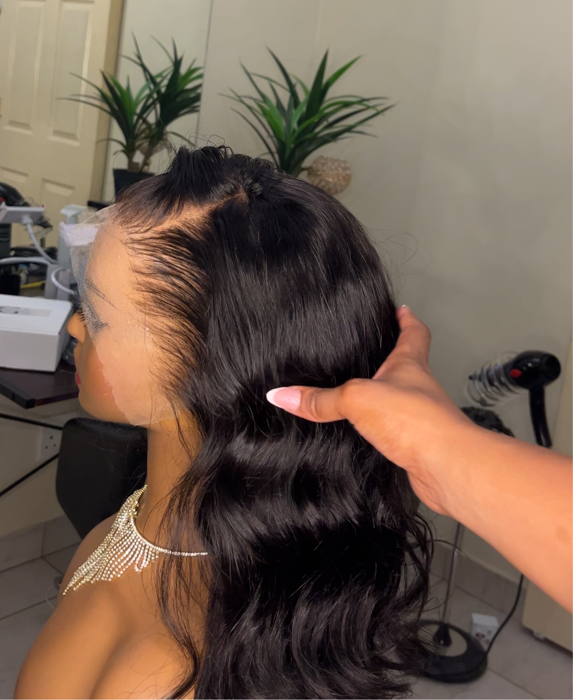SUPER DOUBLE DRAWN VIRGIN- GLUE-LESS WIG